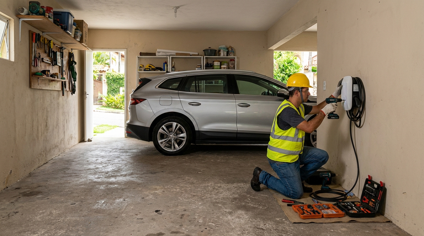 Instalação em garagem ou condomínio em Praia Grande‑SP