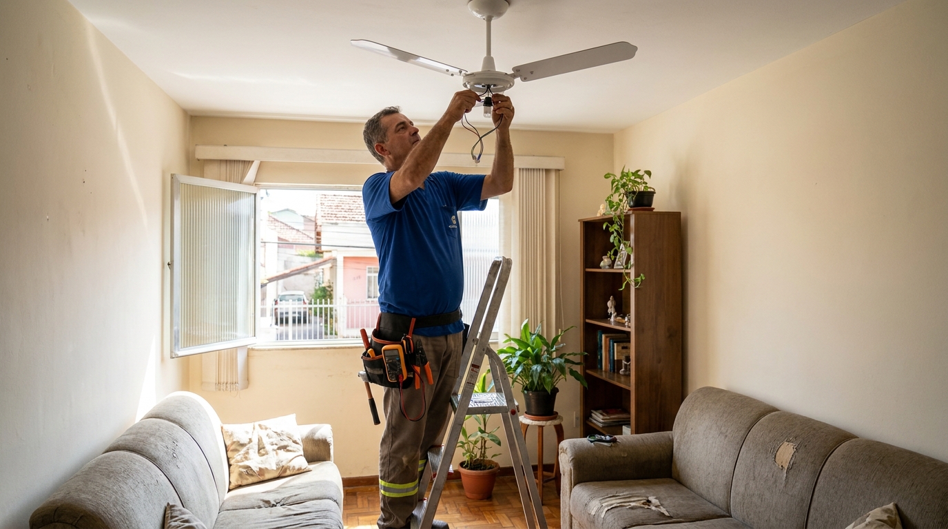 Montagem de Ventilador em Praia Grande‑SP